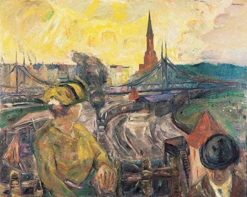Veduta della Gesundbrunnen Station, 1914 - Von der Heydt, Museum, Wuppertal